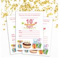 thumbnail image 2 of Darling Souvenir White Birthday Invitation Card Printable Elegant Fill or Write In Blank Party Invites 28 Pcs 5 x 7 Inches, 2 of 5