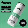 thumbnail image 5 of Tru Focus Seltzer, Sparkling Water, Green Tea Extract, Yerba Mate, Apple Kiwi Juice, Sugar-Free, 12 Pack, 5 of 7