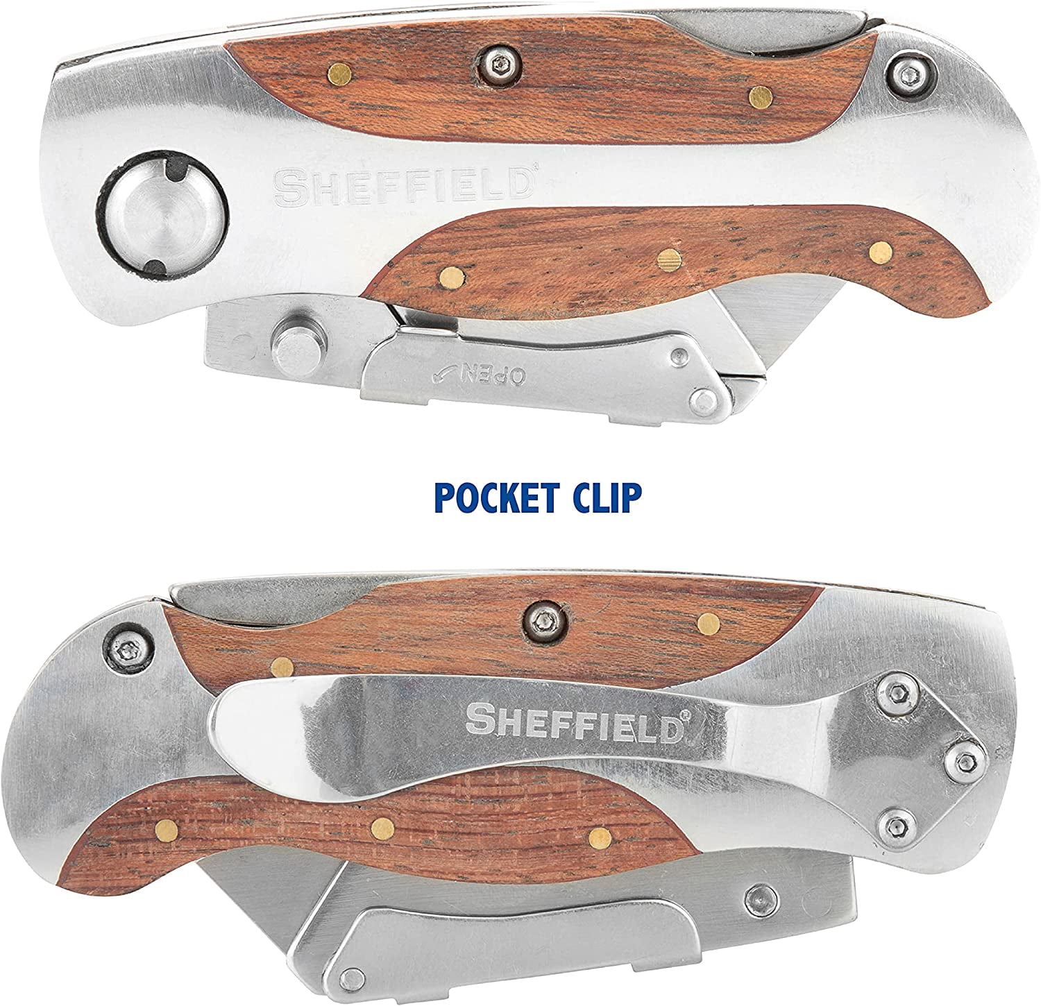 12115 Folding Utility Knife, Stocking Stuffers, Gifts for Men, Dad Gifts, Quick-Change Utility Knife Blades, Lightweight Hardwood Handle, Box Cutter, Cardboard Cutter