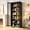 Black, variant on Glyxxen 72" Height Kitchen Pantry Cabinet, Metal Storage Cabinet, Modern Tall Steel Pantry Cupboard with 2 Doors and Adjustable Shelves for Kitchen Garage and Home, White