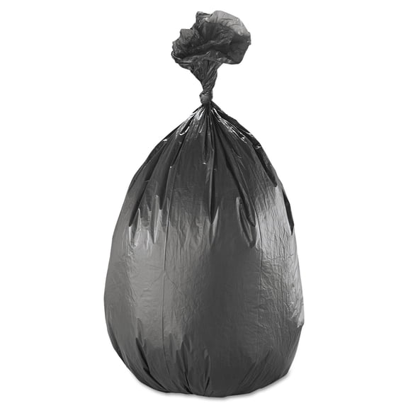 Inteplast Group High-Density Can Liner 38 x 60 60gal 17mic Black 25/Roll 8 Rolls/Carton S386017K