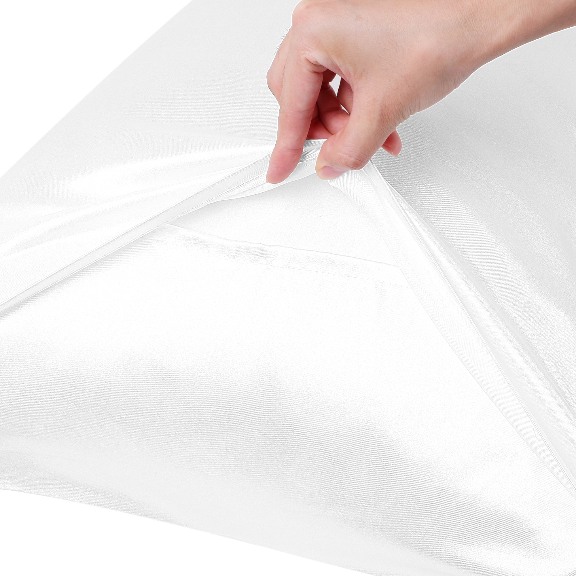 Unique Bargains 1 PC Satin Envelope Closure Body Pillowcases White 20"x72"