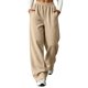 thumbnail image 1 of Pantalones Deportivos de Mujer de Pierna Recta con Bolsillos, Forro Polar Suave y Ligero, Color Sólido, Bajo Abierto, de Vestir sin Cierre, Cintura Elástica, Sudaderas de Otoño con Bolsillos, 3XL, 1 of 9
