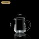 thumbnail image 1 of 6pcs Glass Creamer Dispenser: 100ml Mini Glass Creamer Pitcher Jug With Handle For Tea Syrup Cream - Transparent Milk Coffee Dispenser For Office Home, 1 of 3