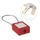 thumbnail image 3 of Candados Lockout Tagout con gancho de 3.3 pulgadas, llave diferente, candado de seguridad de plástico rojo, 3 of 4