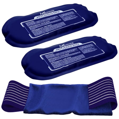 Reusable Hot and Cold Ice Packs for Injuries (3-Piece Set), Joint Pain, Muscle Soreness and Body Inflammation - Reusable Gel Wraps - Adjustable & Flexible for Knees, Back, Shoulders, Arms and Legs