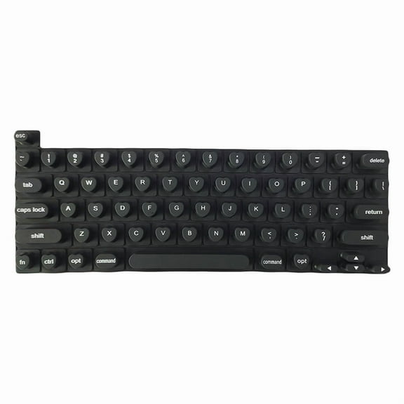 Silicone Keyboard Film Protective Cover Portable Long Nails Typing Keyboard Protect Silicone Pad Easy Typing Black