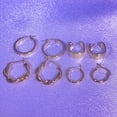 thumbnail image 6 of Gold Plated Hoop Earrings Set for Women,Small Hoop Earrings 4 Set with Silver Post, 6 of 10