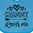 thumbnail image 4 of Inktastic My Grammy Loves Me Grandchild Girls Baby Bib, 4 of 4