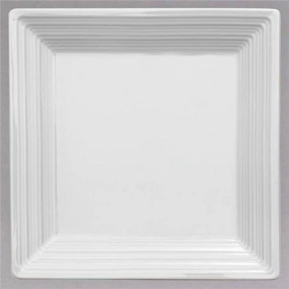 Oneida R4570000115S 5.5 in. Botticelli Square Bright White Porcelain Plate