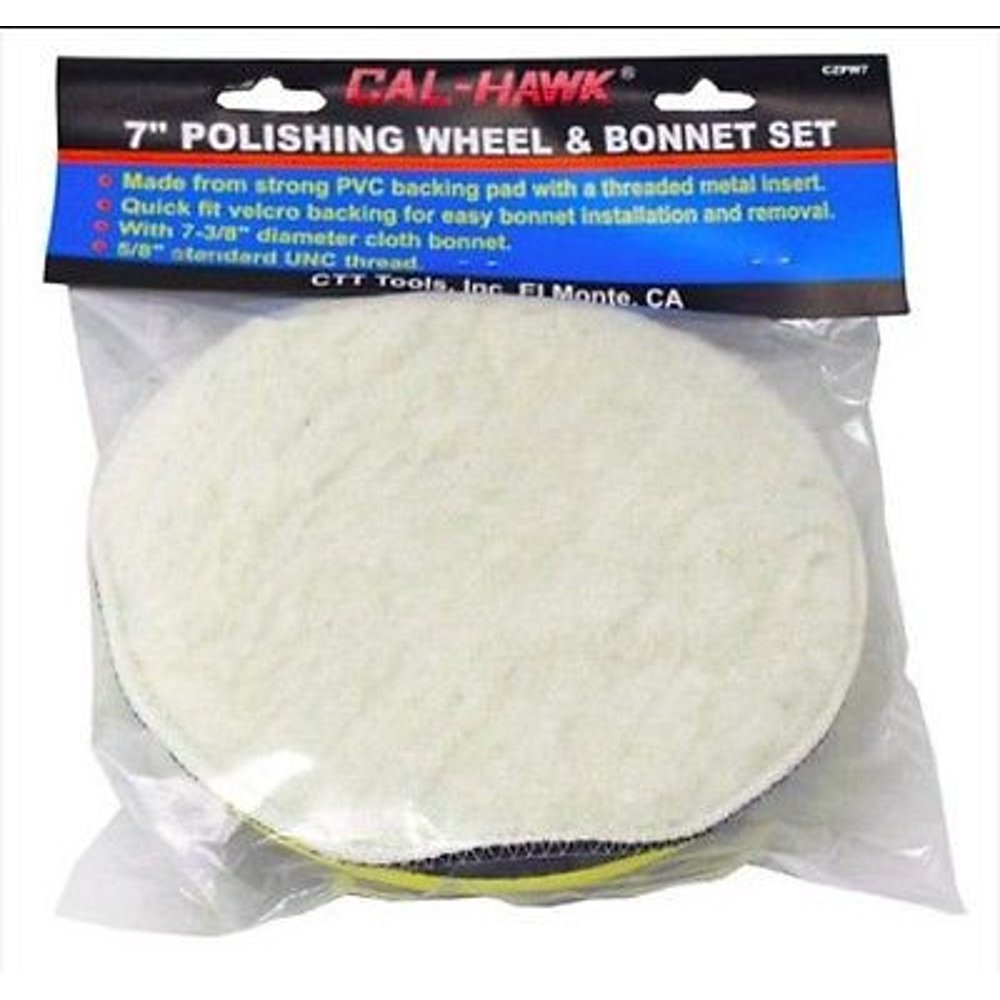 Replacement 7" Buffing Wheel and Backing Pad for Electric Car Auto