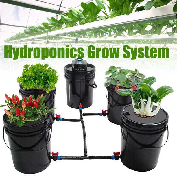 Miumaeov Hydroponic Bucket System with 5.28 Gallon 5 Buckets