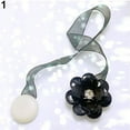 thumbnail image 3 of SPRING PARK Floral Magnetic Tiebacks Voile Net Door Window Curtains Ribbon Tie Backs, 3 of 6