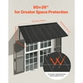 thumbnail image 2 of KFFKFF Fixed Metal Awning 80 x 36 in, Window and Door Canopy, Durable Steel Frame for Outdoor Rain, Snow, and Sun Protection, Ideal for Entrances, Windows, Porches, and Balconies, 2 of 9