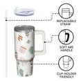 thumbnail image 3 of Xmas Presents 30oz Stainless Steel Coffee Mug with Handle and Straw, Holiday Insulated Leak Proof Christmas Cup, Winter Gift Travel Tumbler, 3 of 5