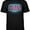 BLACK, variant on Teelocity Neon Light Positive Vibes Only Graphic T-Shirt (Medium - Standard Fit, Black)