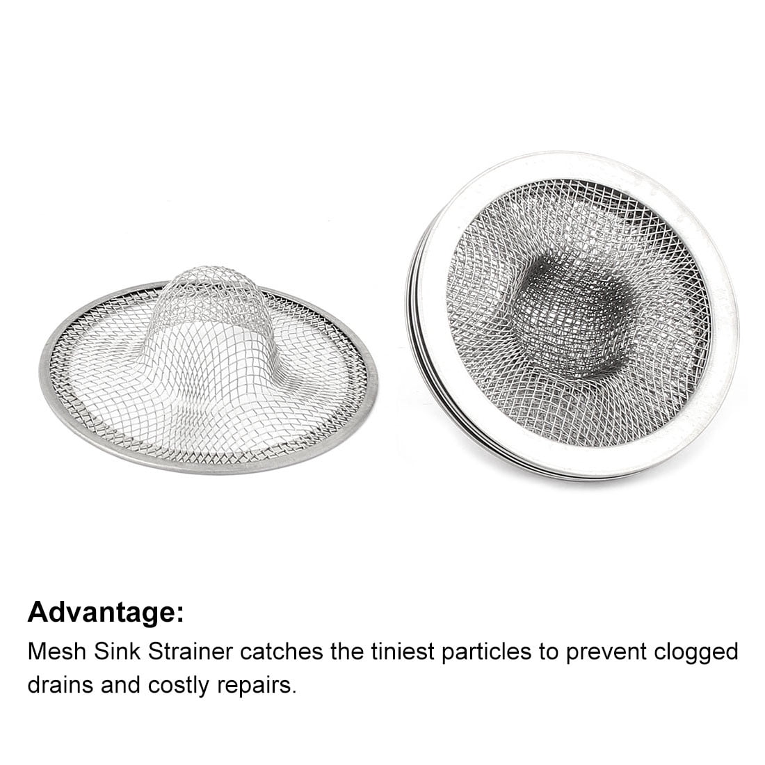 Unique Bargains Bathroom Basin Sink Drain Filter Strainer Stopper Basket 6pcs Silver