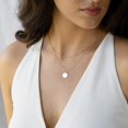 thumbnail image 2 of AVEKI Pendentif Collier Cœur Superposé Fait Main Assiette en Or 18k, 2 of 5