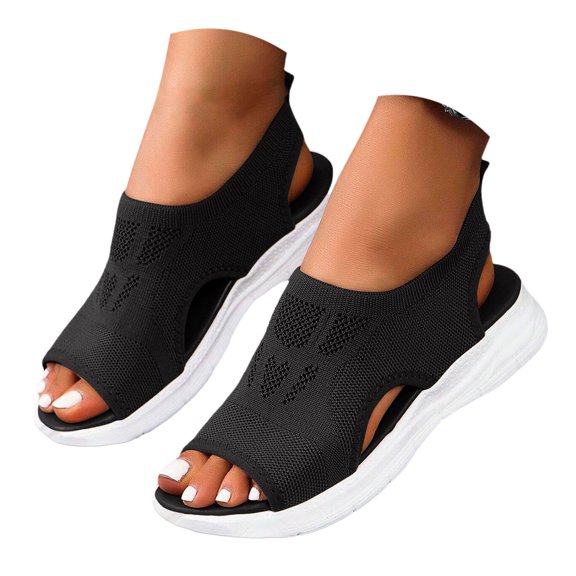 Dakaela Women's Walking Sandals Arch Support Orthotic Slip on Shoes Plantar Fasciitis Platform Sandals