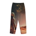 thumbnail image 5 of Goofa Astronaut On Mars A Printed Soft Pajama Pants for Women, Wide Leg Comfy Casual Lounge Yoga Pants-X-Large, 5 of 9