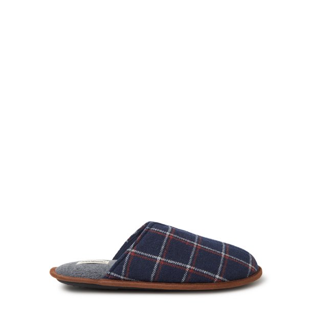 Dearfoams Dearfoams Cozy Comfort Men's Plaid Scuff w/Memory Foam