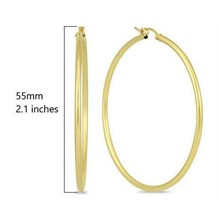 55mm 14k gold hoop earrings discount