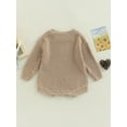 thumbnail image 4 of Bagilaanoe Newborn Baby Girl Boy Knit Rompers Sweater Long Sleeve Bodysuit 3M 6M 9M 12M 24M Infant Fall Winter One Piece Jumpsuit, 4 of 8