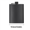 thumbnail image 4 of Paquete de 4 Petacas para Licor, Petacas Finas A Prueba de Fugas de Acero Inoxidable de 8 Onzas Con Embudo para Hombres Y Mujeres (Negro Mate), 4 of 7