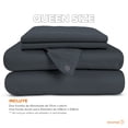 thumbnail image 3 of Juego de Funda para Edredon Duvet Dreamlab, Tamaño Queen, Color Grafito, 3 Piezas, 3 of 9