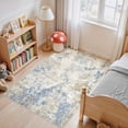 thumbnail image 2 of UERMEI 3'x5' Area Rugs for Entryway, Washable Non-slip Soft Indoor Door Mats, Modern Abstract Throw Rug for Bedroom Laundry Room Carpet, Blue & Brown, 2 of 10