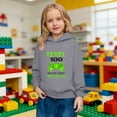 thumbnail image 2 of IWRICH Kids 100 Days of School Hoodies Long Sleeve Fleece Lined Hooded Sweatshirts Cute Tops,Size 2-14 Years Grey 130, 2 of 7