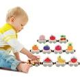thumbnail image 3 of Wooden Magnetic Train Set - Fun and educational Building Blocks for Kids - includes animal and Fruit Pieces, 3 of 7