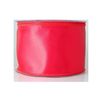 Ribbon Bazaar Wired Bridal Satin 2-1/2 inch Signal Red 10 yards 100% Acetate Ribbon