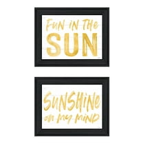 Trendy Decor 4U "Fun in the Sun-Sunshine on my Mind" Framed Wall Art for Living Room, Wall Art Print for Home Decor, Bedroom Wall Art by Lettered & Lined