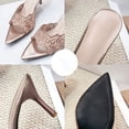 thumbnail image 4 of KEGIRLOM Women's Versatile Pointed-Toe On Sandals Plus Size Height-Increasing Trendy And Comfortable High-Heeled Slippers For Spring And Summer. Rose Gold 6, 4 of 9