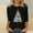 Black, variant on Christmas Shirts for Women Trendy Glitter Xmas Tree Graphic Crewneck 3/4 Sleeve Blouses Loose Casual Ugly Funny Tops