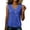 Summer Tops for Women Blue, variant on Womens Summer Tops with Oblique Buttons, Sleeveless Shirts for Women Dressy Casual Lightweight V Neck Tank Tops Mothers Gifts