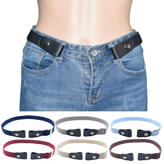 SPRING PARK Women Men Adjustable Faux Leather Belt Strap Casual All-match Jeans Belt