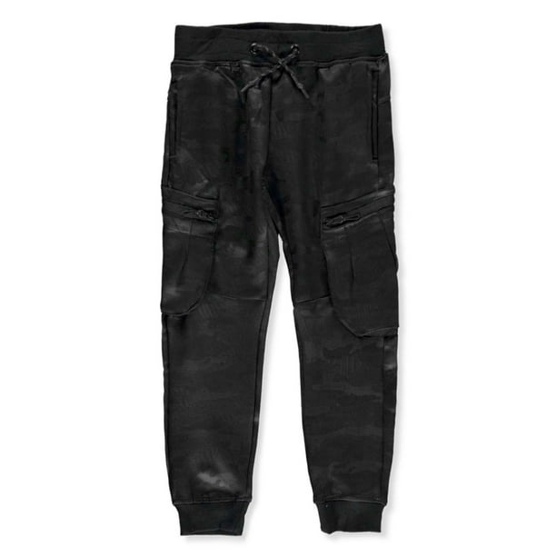 Encrypted Boys' Camo Moto Joggers - black, 10 - 12 (Big Boys) - Walmart.com