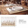 thumbnail image 3 of Placemats 1 Pack, Eucalyptus Leaves Woven Placemat, Linen Place Mats for Kitchen/Dining Tables, Spring Plants Country Yellow Washable Table Mats for Party, 3 of 8