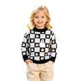 thumbnail image 2 of Kids Halloween Sweater Boys Girls Toddler Long Sleeve Cute Ghost Pattern Crewneck Pullover Sweaters 1-4 Years, 2 of 9