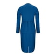 thumbnail image 4 of Y-Sunset Women's 2 Piece Business Suit Set, Peplum Blazer + Bodycon Pencil Skirt, Formal Office Wear for Work, Business & Professional Occasions(Blue/XXXL), 4 of 6