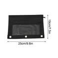 thumbnail image 2 of Three-Hole Cloth Pencil Case with Double Layer Mesh, Large Capacity Zipper Pen Pouch, Multi-Functional Stationery Organizer for Office, Binder Insert Storage Bag for Travel and Home, 2 of 5