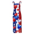 thumbnail image 5 of Babysbule Jumpsuit for Women Summer Independence Day Print Sleeveless Cold Shoulder Suspender Cami Pants Jumpsuit, 5 of 5