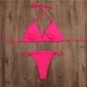 thumbnail image 3 of Traje de baño Traje de baño de tanga relleno Bikini Conjunto Vendaje Traje de baño brasileño sólido, 3 of 5