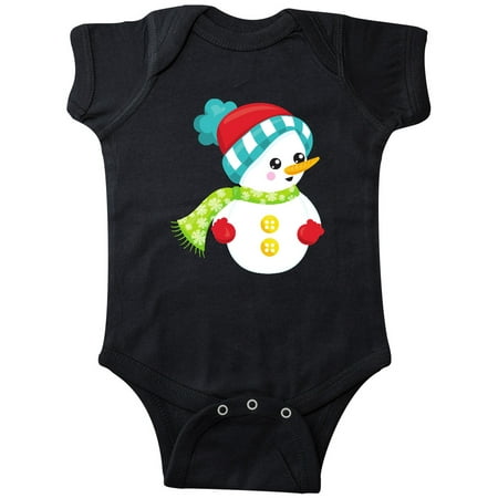 

Inktastic Snowman With Hat Scarf Gloves Carrot Nose Gift Baby Boy or Baby Girl Bodysuit