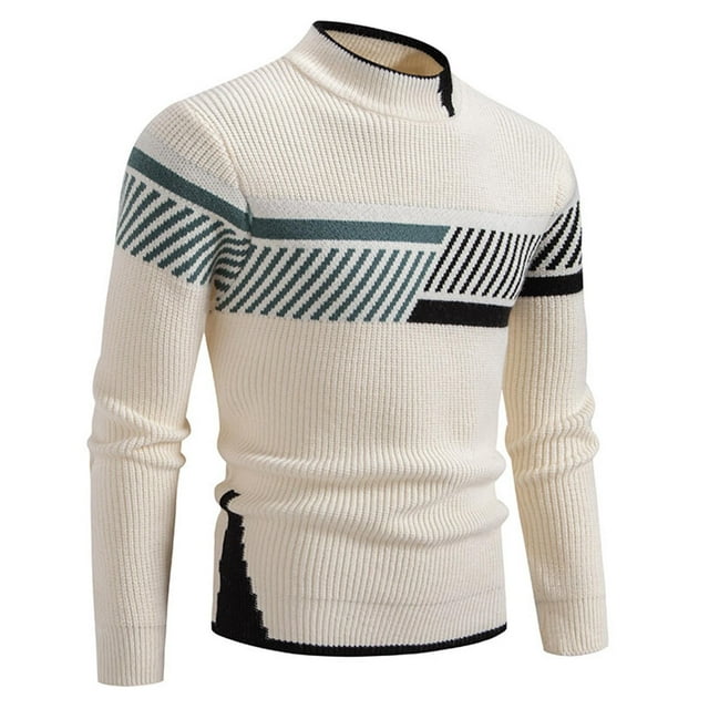 LIaqionyy Grand et Grand Chandail pour Hommes Col Rond Mode Décontractée Tricot Vêtements Automne Hiver