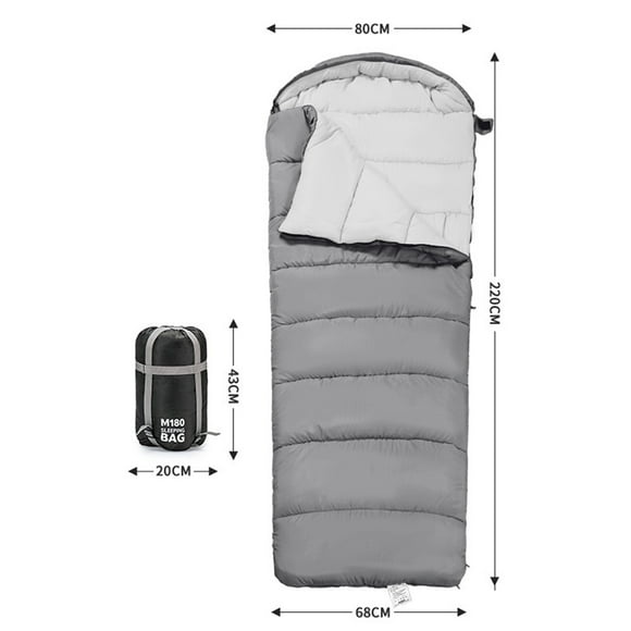Double Persons Sleeping Bags For Adults Cold Weather 12°C- -18°C Cold-Resistant With Hooded Anti-splashing For Camping Split Into Single Use