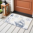 thumbnail image 5 of Nautical Ship Lighthouse Bathroom Mat 2x3 FT,Non Slip Small Kitchen Mat,Ocean Anchor Rudder Lines Art Washable Soft Backed Front Door Throw Rug Non-Shedding Indoor Outdoor Doormat for Entryway Sink, 5 of 9