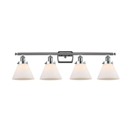 

Innovations Lighting 916-4W-11-38 Cone Vanity Cone 4 Light 38 Wide Vanity Light - White